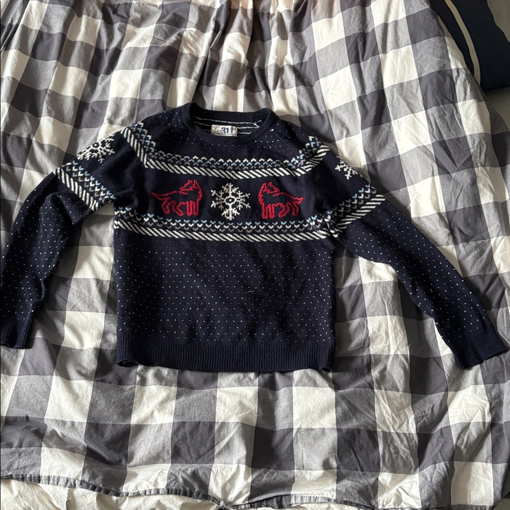 Simons Nordic Folk Navy Sweater